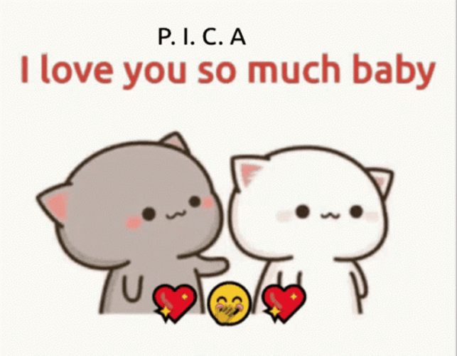 I Love You So Much Baby Peach Cat GIF