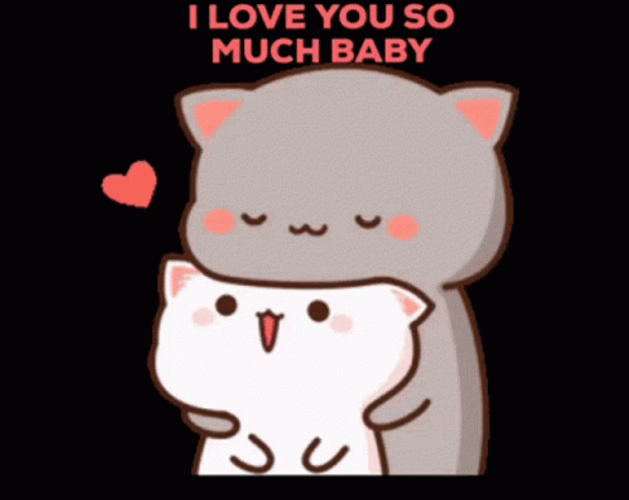 I Love You So Much Cuddling Peach And Goma GIF