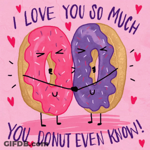 I Love You So Much Donut Pair GIF