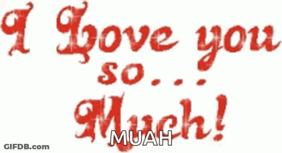 I Love You So Much Glittery Artwork GIF