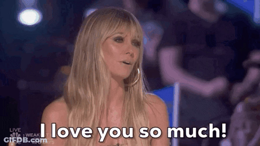 I Love You So Much Heidi Klum GIF