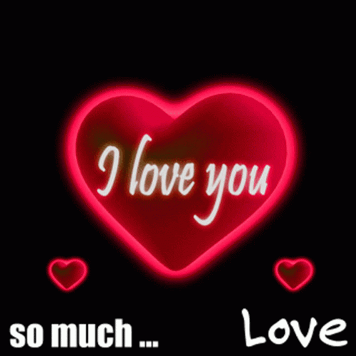 I Love You So Much Pumping Heart GIF