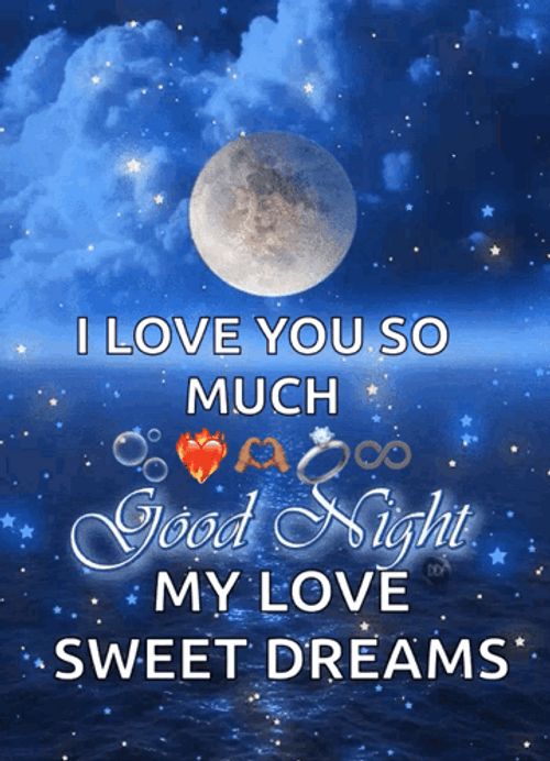 I Love You So Much Sweet Dreams Cute GIF