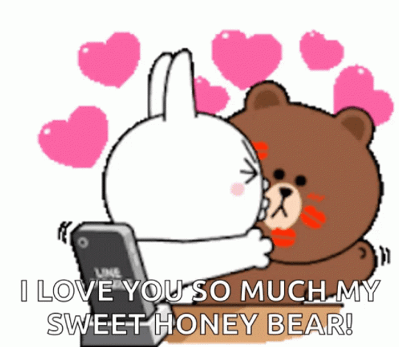 I Love You So Much Sweet Honey Bear GIF