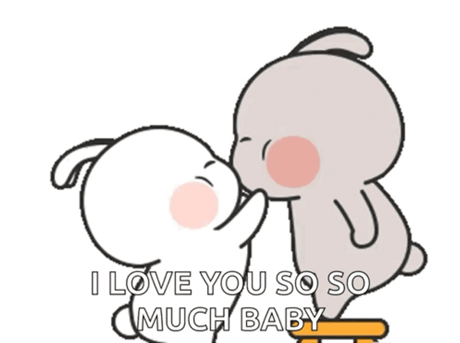I Love You So So Much Baby Cute Rabbit GIF