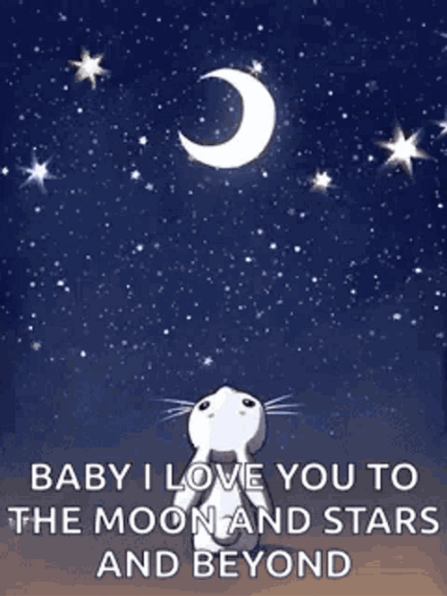 I Love You Star Bunny GIF