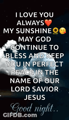 I Love You Sunshine Blessings GIF