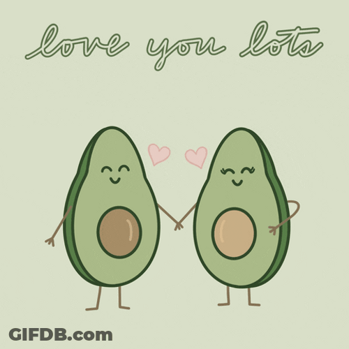 I Love You This Much Avocado Halves GIF