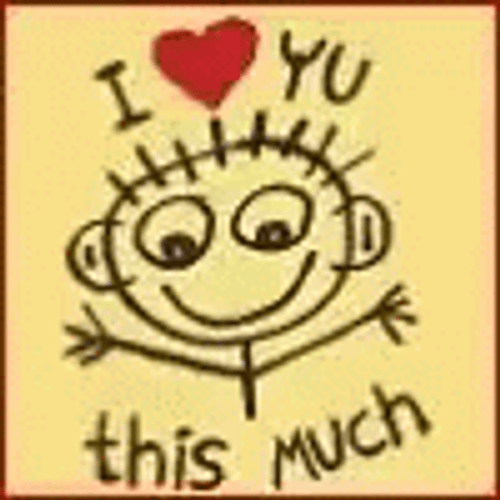 I Love You This Much Pumping Heart Drawing GIF