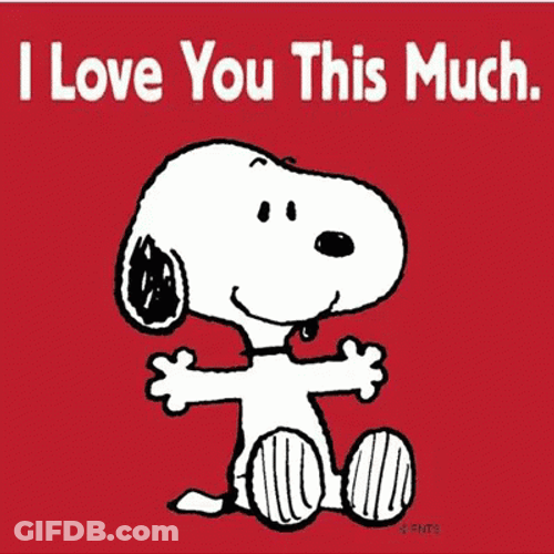 I Love You This Much Snoopy GIF