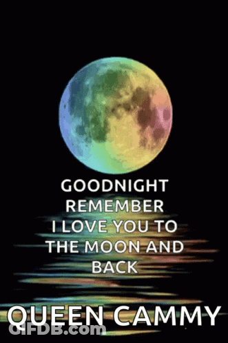I Love You To The Moon And Back Sign GIF