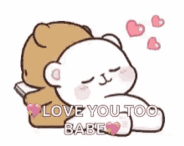 I Love You Too Babe Milk Mocha Bear GIF
