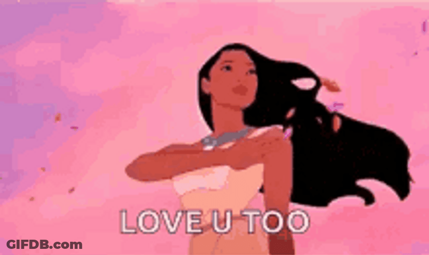 I Love You Too Disney's Pocahontas Waving GIF