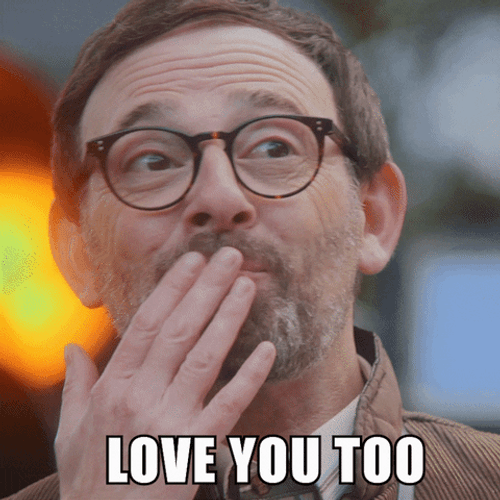 I Love You Too Funny Man Blow Kiss GIF