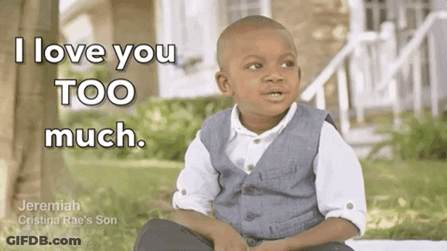 I Love You Too Much Cute Kid Interview GIF