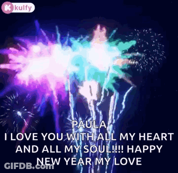 I Love You With All My Heart Happy New Year GIF