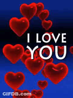 I Love You With Hearts GIF