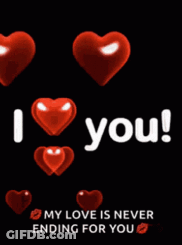 I Love You With Red Hearts GIF