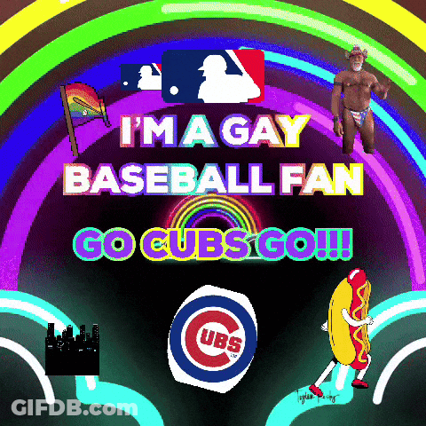 I'm A Gay Baseball Fan Go Cubs Go GIF