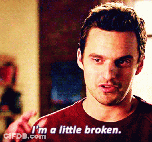 I'm A Little Broken Guy Fake Smile GIF