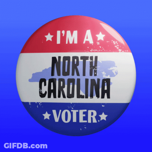 I'm A North Carolina Voter Button GIF