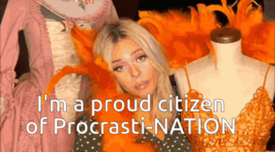 I'm A Proud Citizen Of Procrastination GIF