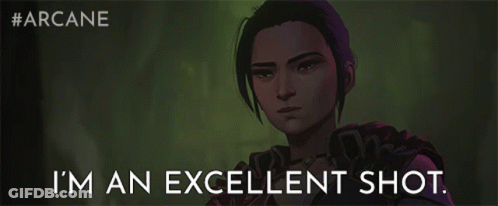 I'm An Excellent Shot Cartoon Woman GIF