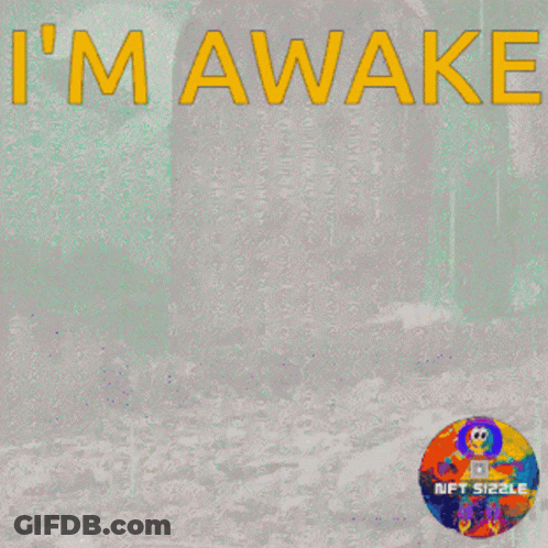 I'm Awake Poster With Tombstone GIF