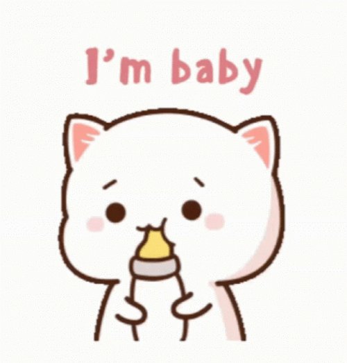 I'm Baby Cat Drinking Milk GIF