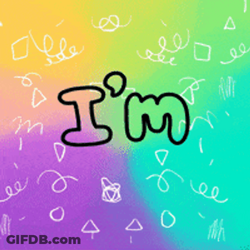 I'm Back Baby Colorful Text GIF