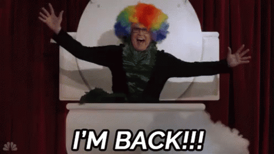 I'm Back Funny Clown GIF