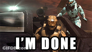 I'm Done Text In Video Game Scene GIF
