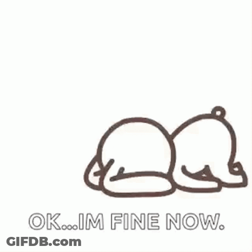 I'm Fine Now Sad Bunny GIF