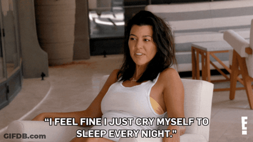 I'm Fine Sarcastic Kourtney Kardashian GIF