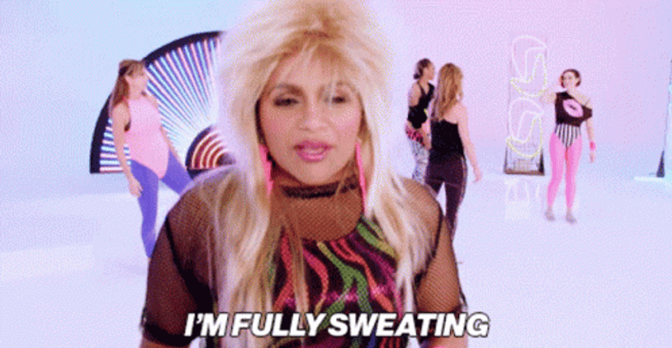 I'm Fully Sweating Mindy Kaling GIF