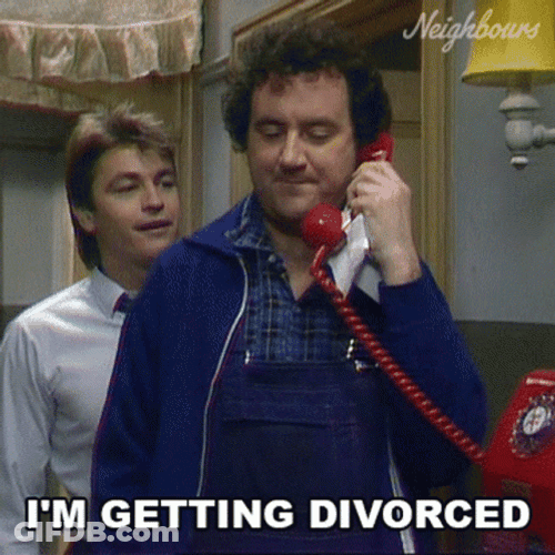 I'm Getting Divorce Papers GIF