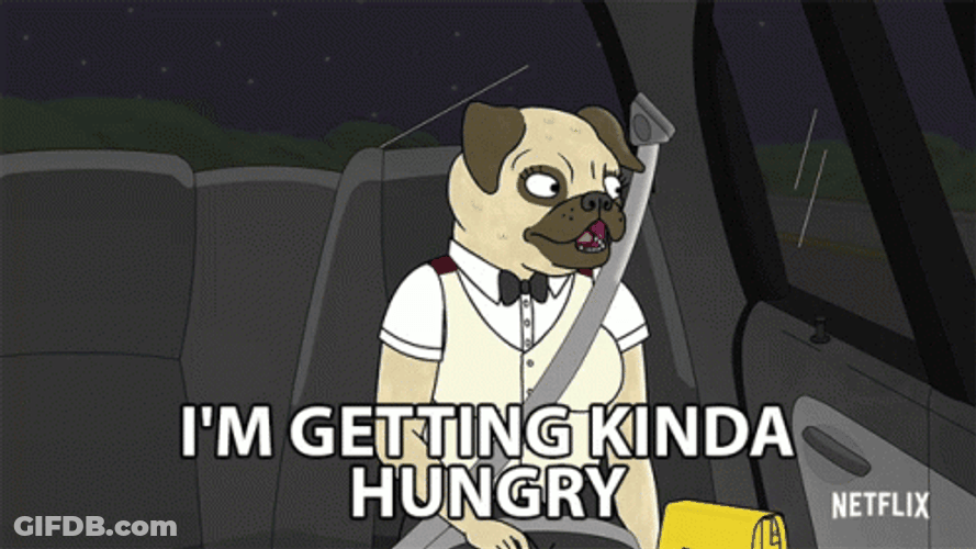 I'm Getting Hungry Feed Me Pug GIF