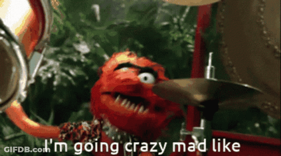 I'm Going Cray Mad Like Muppets Animal GIF