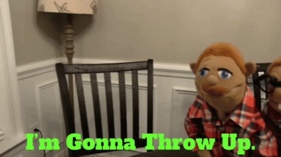 I'm Gonna Throw Up Puppet Brooklyn Guy GIF