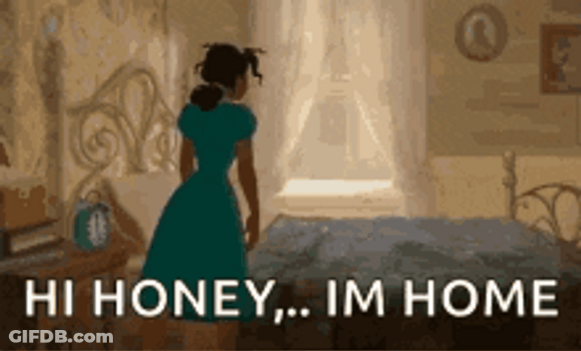 I'm Home Disney Princess Tiana Tired GIF