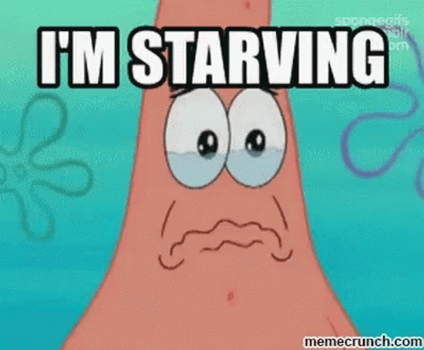 I'm Hungry Starving Patrick GIF