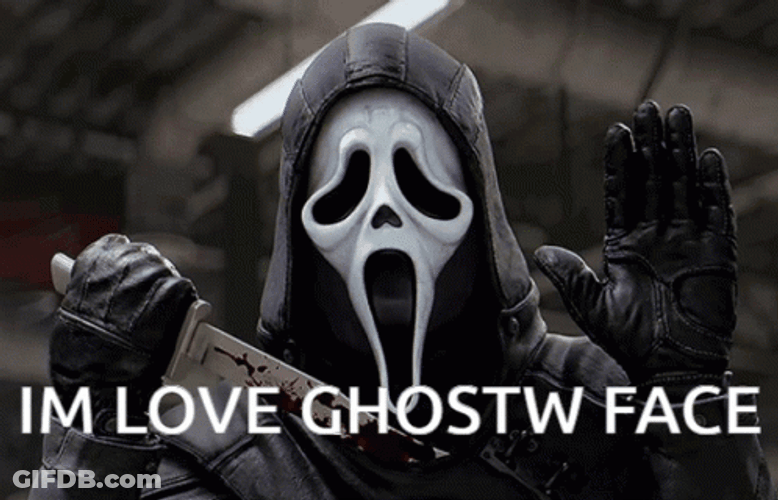 I'm In Love Ghost Face GIF