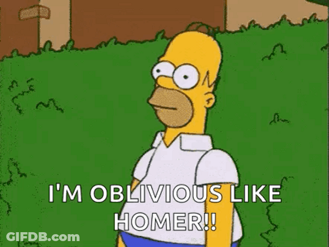 I'm Obviously Like Homer Hiding GIF