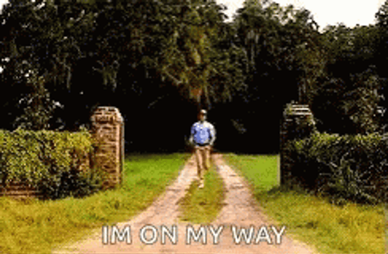 I'm On My Way Running Meme GIF