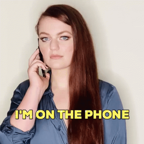 I'm On The Phone GIF