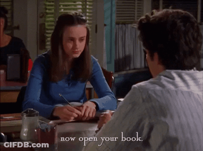 I'm Opening My Book Now Rory Gilmore GIF