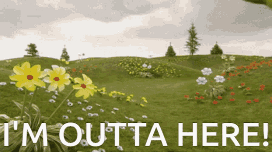 I'm Out Teletubbies GIF