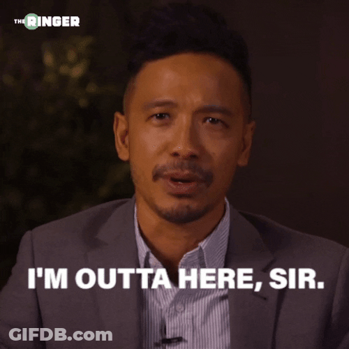 I'm Outta Here Sir Asian Guy Talking GIF