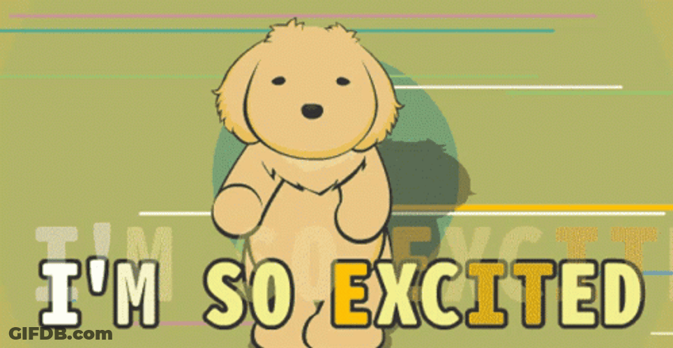 I'm So Excited Dog Dabbing GIF