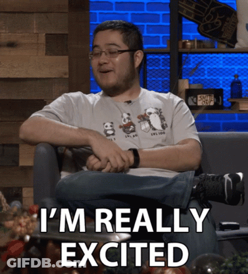 I'm So Excited Headshake GIF